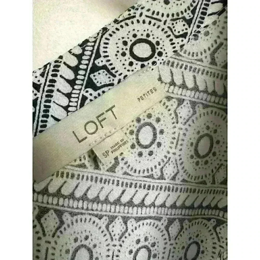 Ann Taylor LOFT Petite Small Flutter Peplum Top Cap Sleeves Size Nice! - Picture 7 of 9